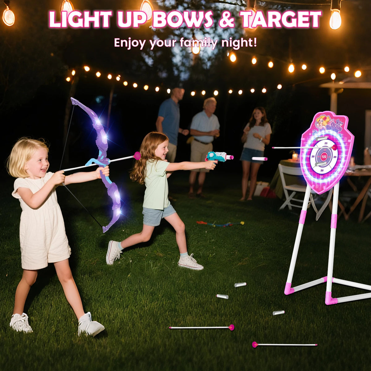 Vatos Night Light Bow And Arrow Archery Outdoor Game