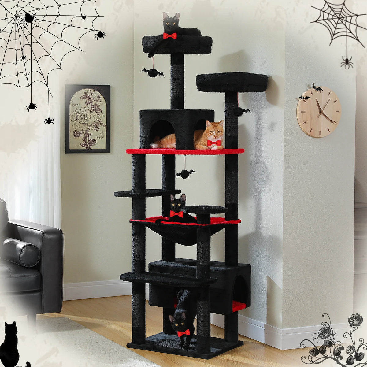 PAWZ Road Multi Level Cat Tree Tower With Hammock Posts