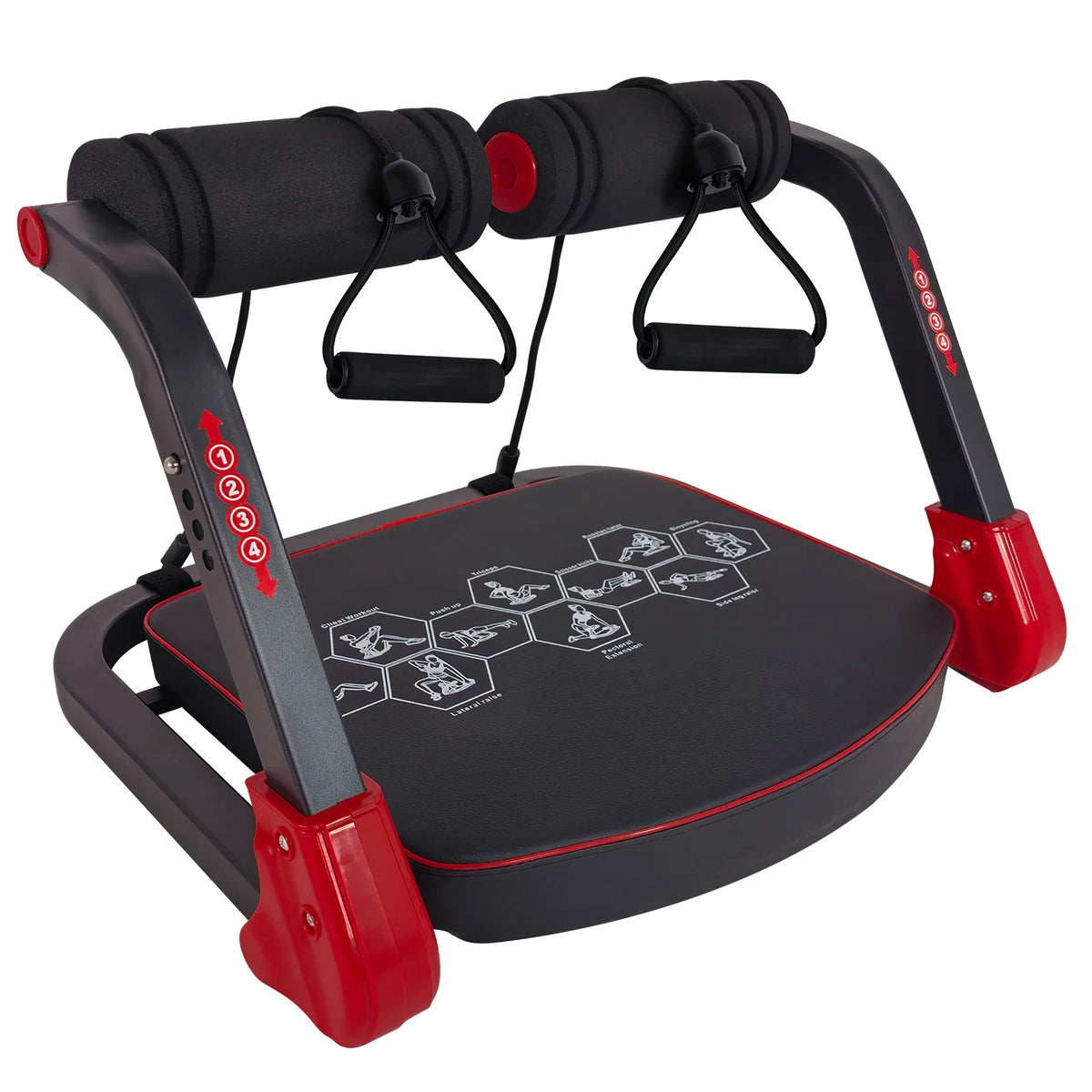 Abdominal Core Trainer Machine With Resistance Bands For Home Gym