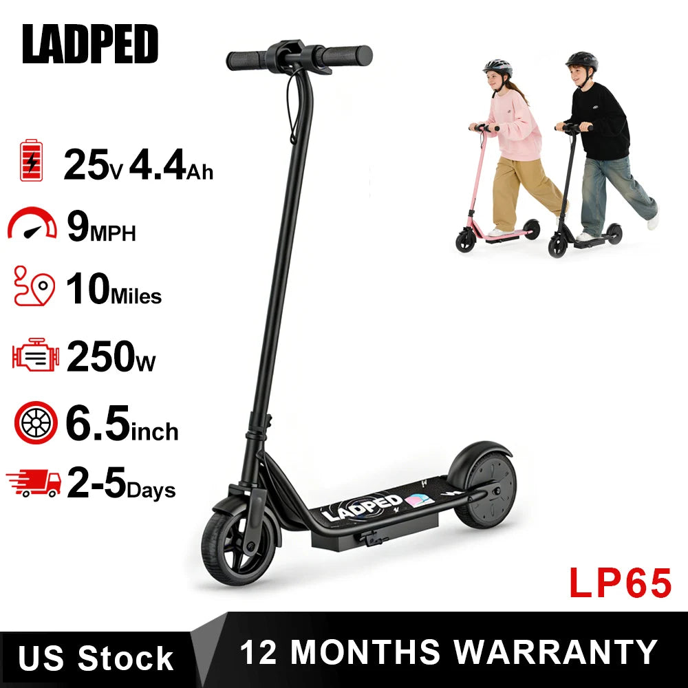 Ladped Kids Electric Scooter With 250W Motor And Three Speeds