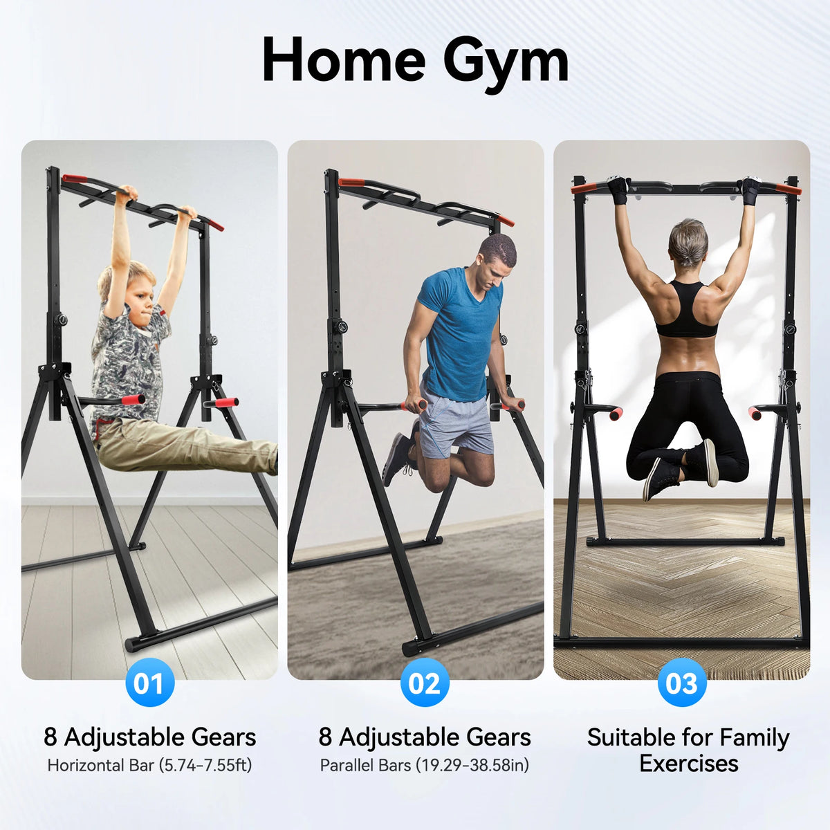 Adjustable Foldable Pull Up Bar For Home Gym Strength Training