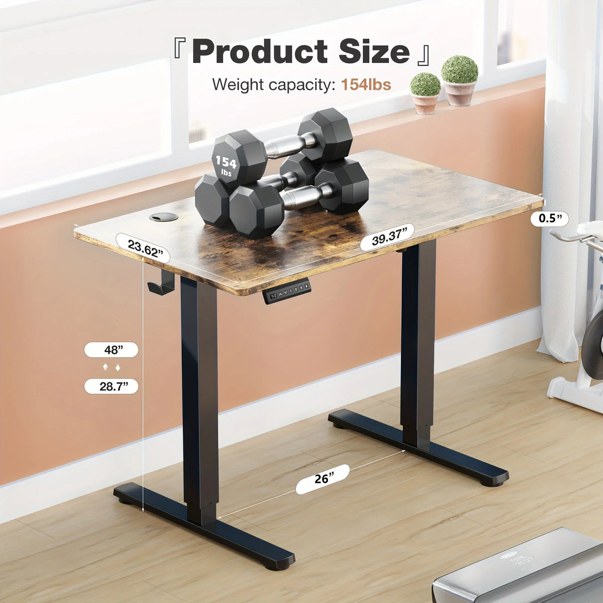 JHK Electric Height Adjustable Standing Desk Workstation