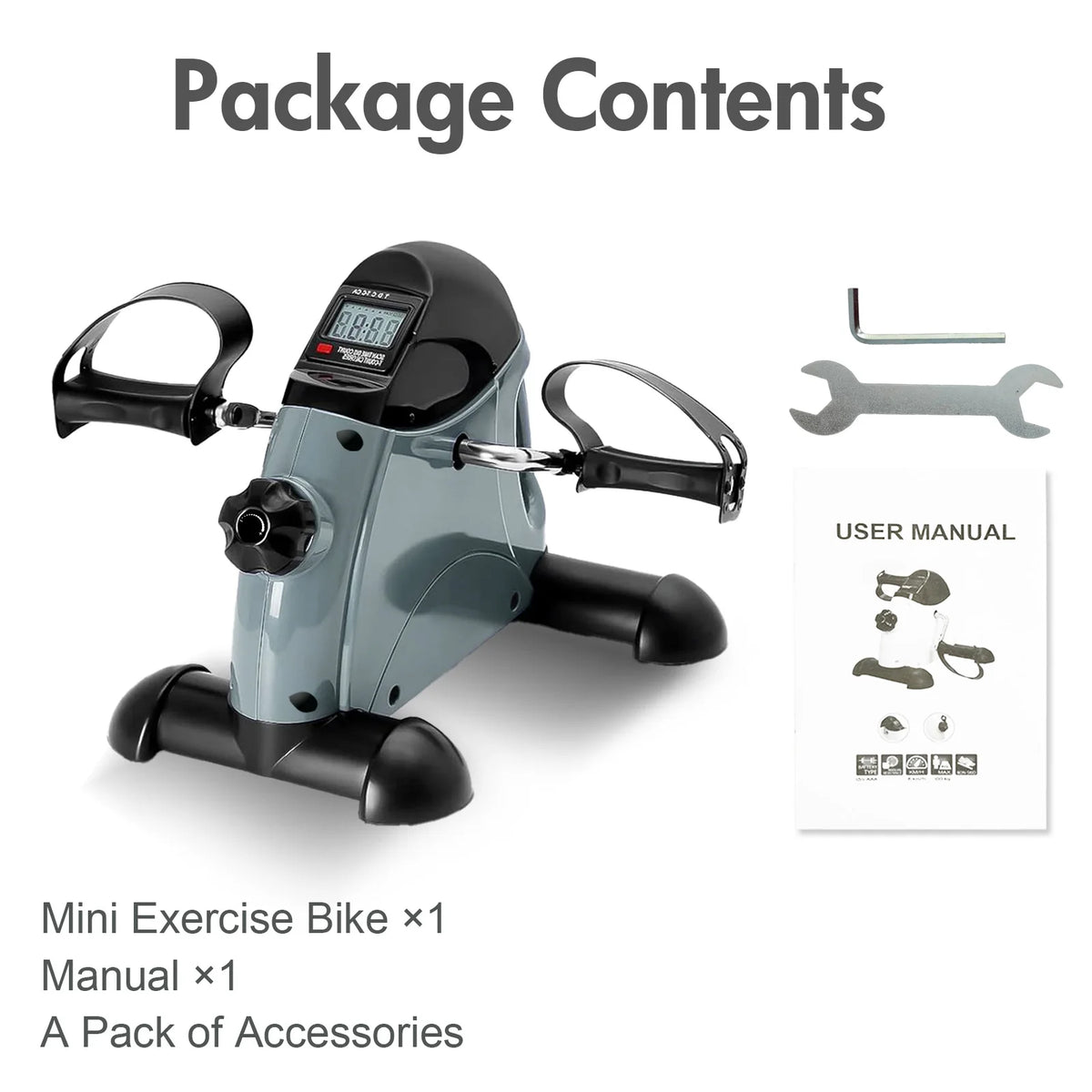 Motorized Mini Under Desk Pedal Exerciser Digital LCD Display