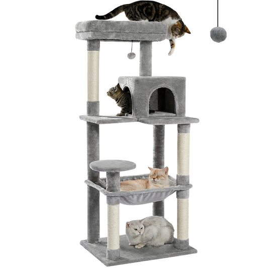 Pawz Road Multi Level Cat Tower With Hammock Sisal Posts